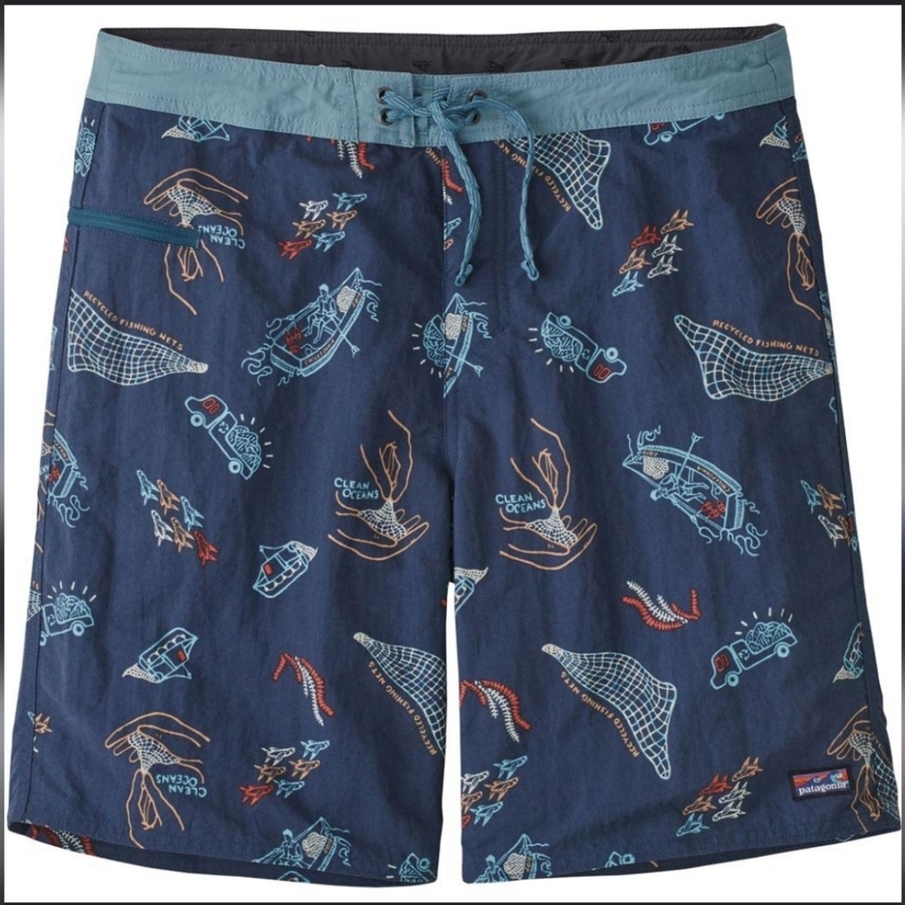 Patagonia Wavefarer Board Shorts Waist 36 Blue